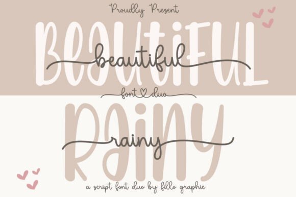 Beautiful Rainy Duo Font for Marketing