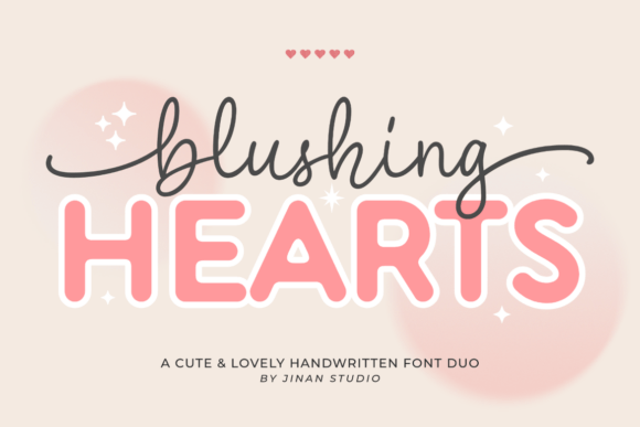 Blushing Hearts Duo Font for Romantic Crafts