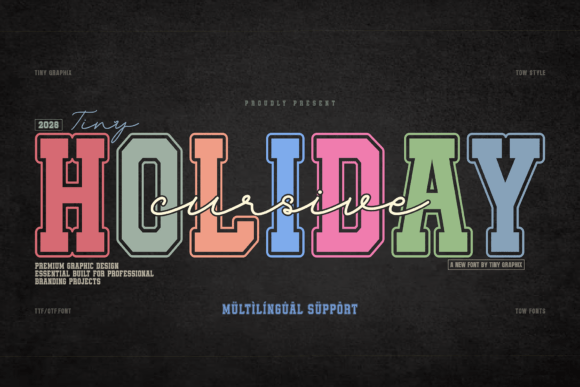 Cursive Holiday Font for Editorial Design