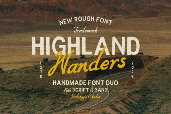 Highland Wanders Font: Handmade Charm for Makers