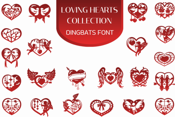 Loving Hearts Collection Font for Handmade Crafts