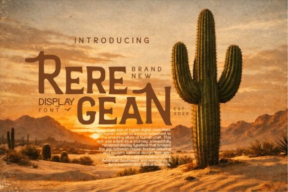 Reregean Font: Retro Style for Digital Marketing