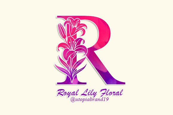 Royal Lily Floral Monogram Font for Elegant Branding