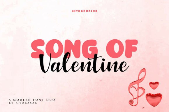 Song of Valentine Duo Font for Romantic Crafts