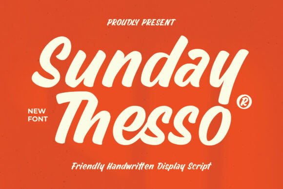 Sunday Thesso Font: Bold Script for Handmade Products